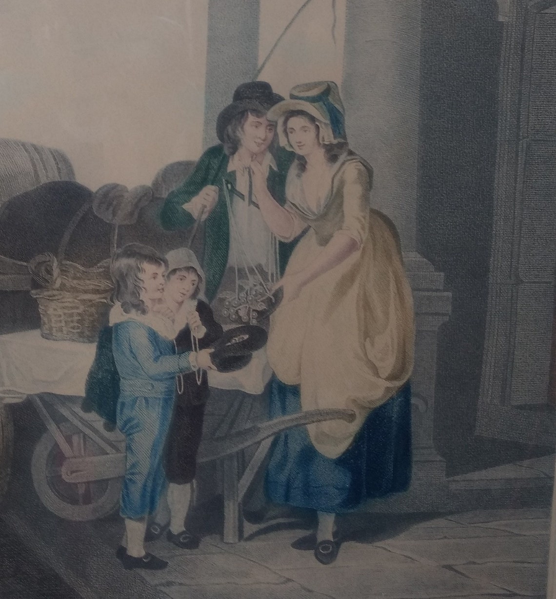 Antique Artist Engraver A Garden Cries of London Plate image 0