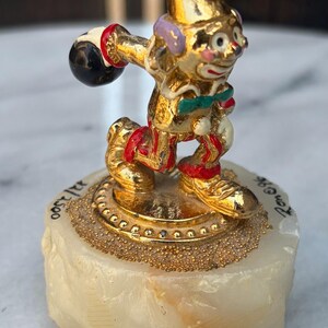 Signed 1996 Ron Lee Vintage Hobo Clown Figurine Onyx Base Limited Edition