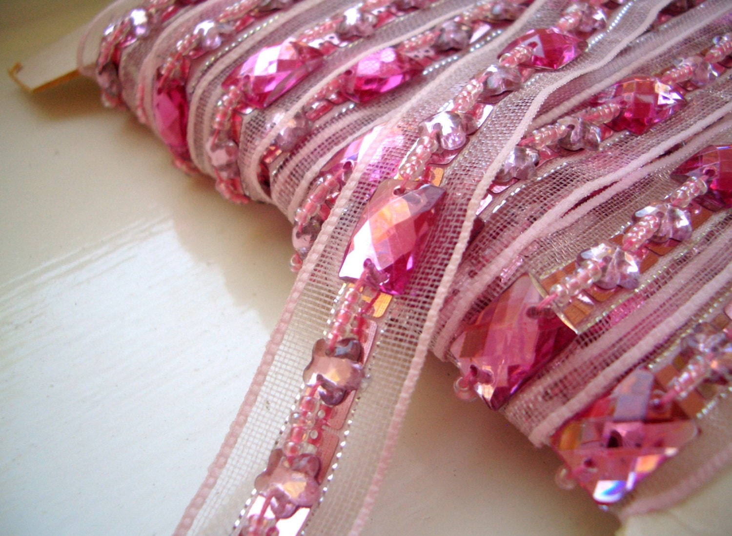 Jewel & Beaded Trim perfect for a Holiday season Dress or Etsy