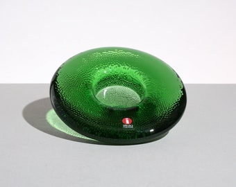 Iittala Green NAPPI Candle Holder By Markku Salo Modernist