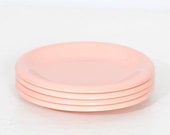 Pink Stoneware Plates Mervyn's Japan 7.75" Set of 4