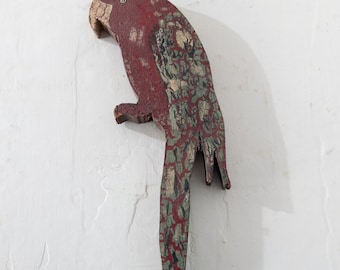 Wood Parrot Folk Art