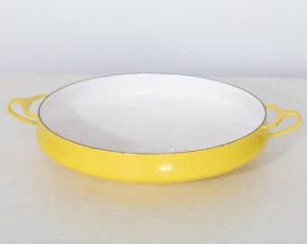 Dansk Denmark Kobenstyle Yellow 13.5" Paella Pan JHQ Jens Quistgaard Four Ducks Logo