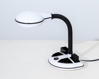 Rabbit Tanaka Campus Organizer Desk Lamp 1980's - Memphis Milano design Style Black and White