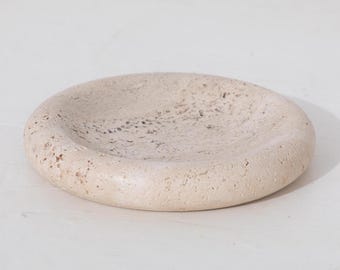 Tavertine Ash Tray or Catch All by Alessandro Giusti and Egidio Di Rosa for Up & Up Italy 1970s