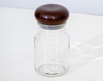 Glass jar with Plastic Brown Lid