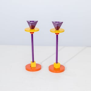 Bougeoirs KONFETTI IKEA Conçu par Anna Efverlund Métal émaillé Style Memphis Post moderne