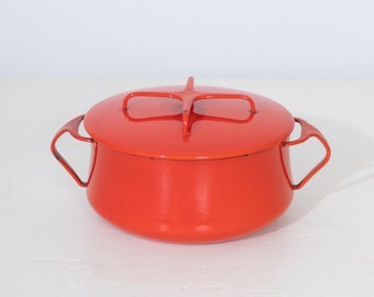 Dansk Denmark Kobenstyle Red 7.5" Enamel Pot dutch oven w/lid IHQ by Jens Quistgaard Four Ducks Logo