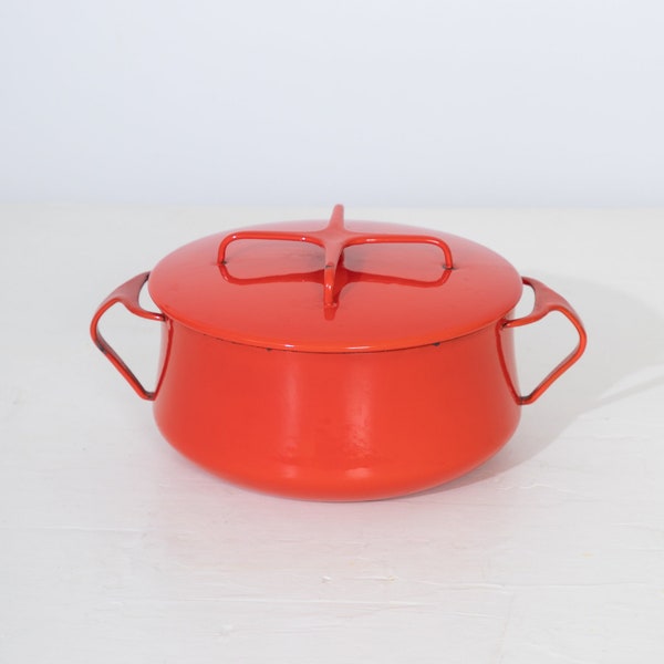 Dansk Denmark Kobenstyle Red 7.5" Enamel Pot dutch oven w/lid IHQ by Jens Quistgaard Four Ducks Logo