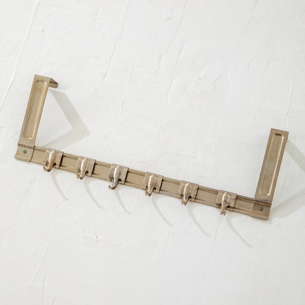 Vintage Metal Over the door Sliding Coat Hooks