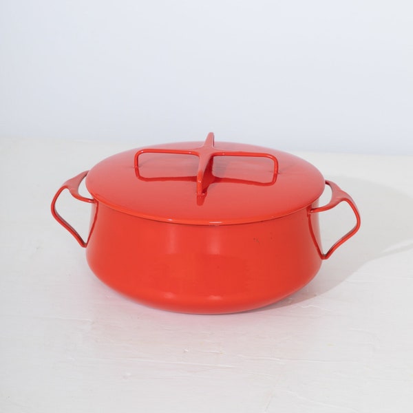 Dansk Denmark Kobenstyle Red 8.5" Enamel Pot dutch oven w/lid IHQ by Jens Quistgaard Four Ducks Logo