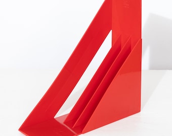Heller Record Rack Designed by Giotto Stoppino Red Vinyl LP Rack