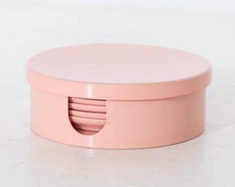 Pink Lacquerware Drink Coasters Taste Setter By Sigma Set of 6