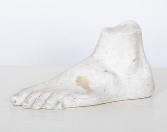 Plaster Foot Sculpture Study 12"