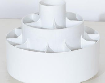 White Utensil or Tool Carousel Desk Organizer Lazy Susan