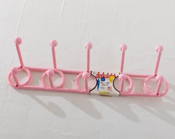 1989 YAFFA Pink Plastic DoReMi Hook by Basic Line, Inc. Wall mount