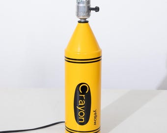 Crayon Lamp Wooden Yellow Made in Spain