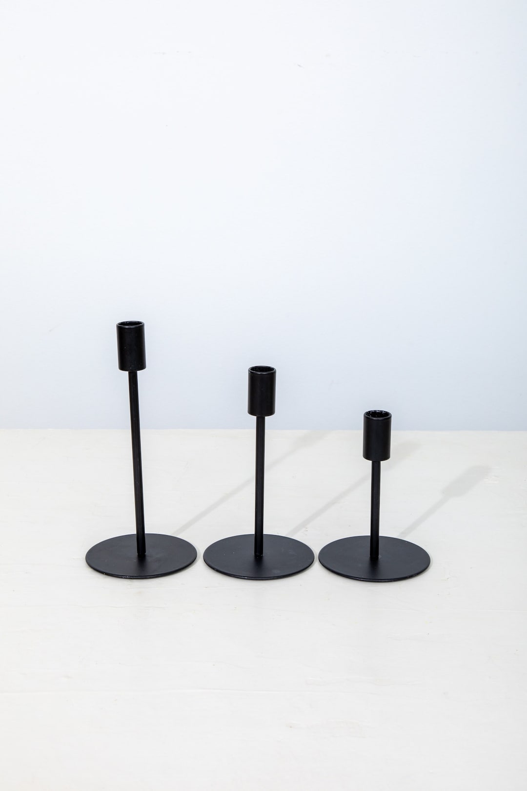 1999 IKEA NAVSIS Black Candle Stick Holders Set of 3 Etsy