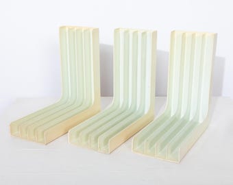 LP Record Racks Set of 3 Sven-Eric Juhlin Gustavsberg Sweden Vinyl Holders Storage White