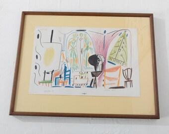 Picasso Publisher's Edition Lithograph titled "Carnet de la Californie" Framed 147/150