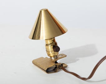 Clip Lamp Brass Conical