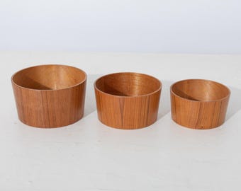 Nesting Bowls Danish Teak Set of 3
