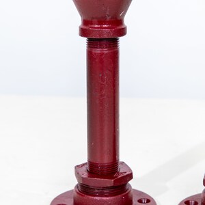 Industrial Pipe Candlestick Holders Painted image 5