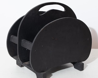 Magazine Rack Hand Made Black