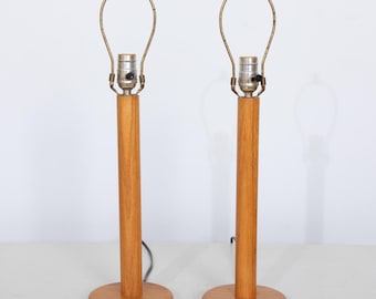 Table Lamps Oak Modern Pair