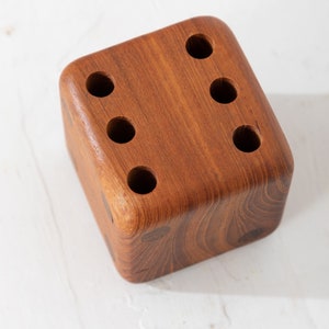 Teak Dice Pen Holder image 6