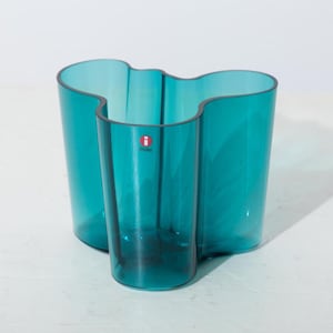 Littala Vase Alvar Aalto Petrol Blue - 4-3/4&quot; Limited Edition 70th Anniversary 9.5cm