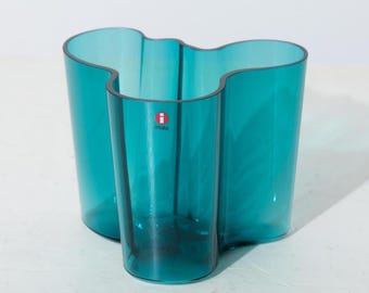 Littala Vase Alvar Aalto Petrol Blue - 4-3/4" Limited Edition 70th Anniversary 9.5cm