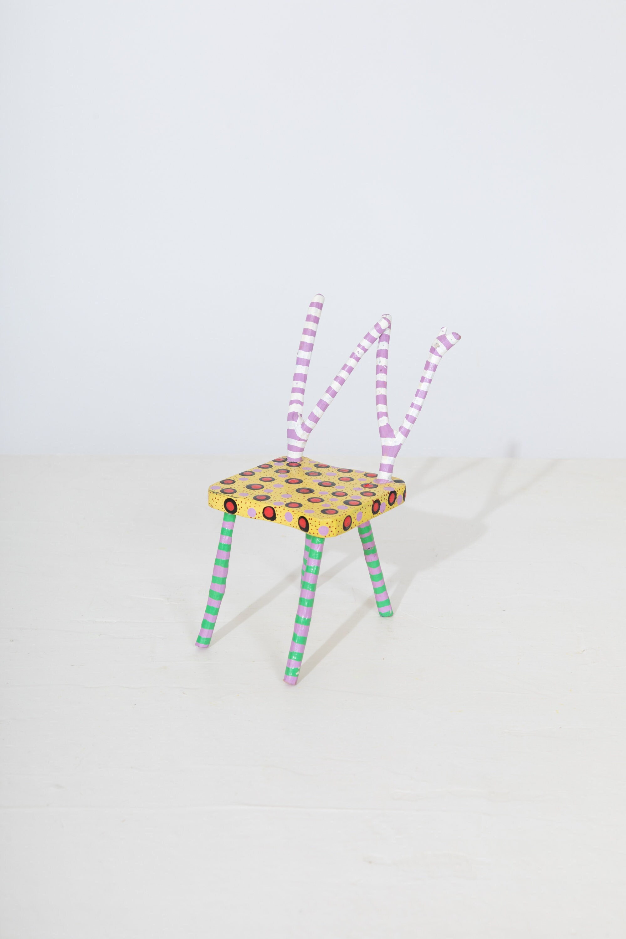 Oaxacan Hand Painted Wooden Miniature Chair by Martin
