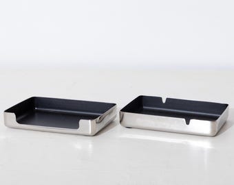 Small Desk Trays in Chrome by McDonald Products Pair