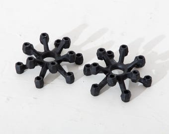 Candle Holders Cast Iron Made in Japan Set of 2