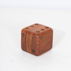 Teak Dice Pen Holder image 2