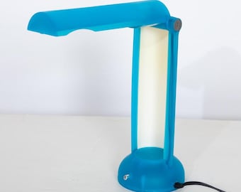 Table Lamp Blue Translucent Fluorescent Folding
