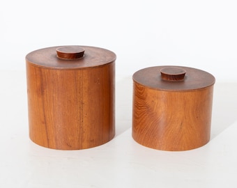 Teak Canister Set of 2