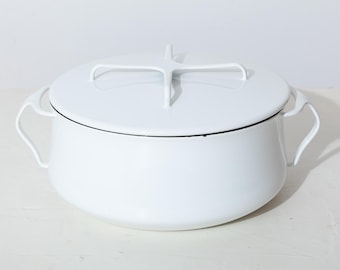 Dansk France 10" Jhq Jens Quistgaard Kobenstyle White Pot with Lid Dutch Oven