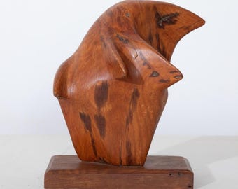 Wooden Sculpture Signed Doherty