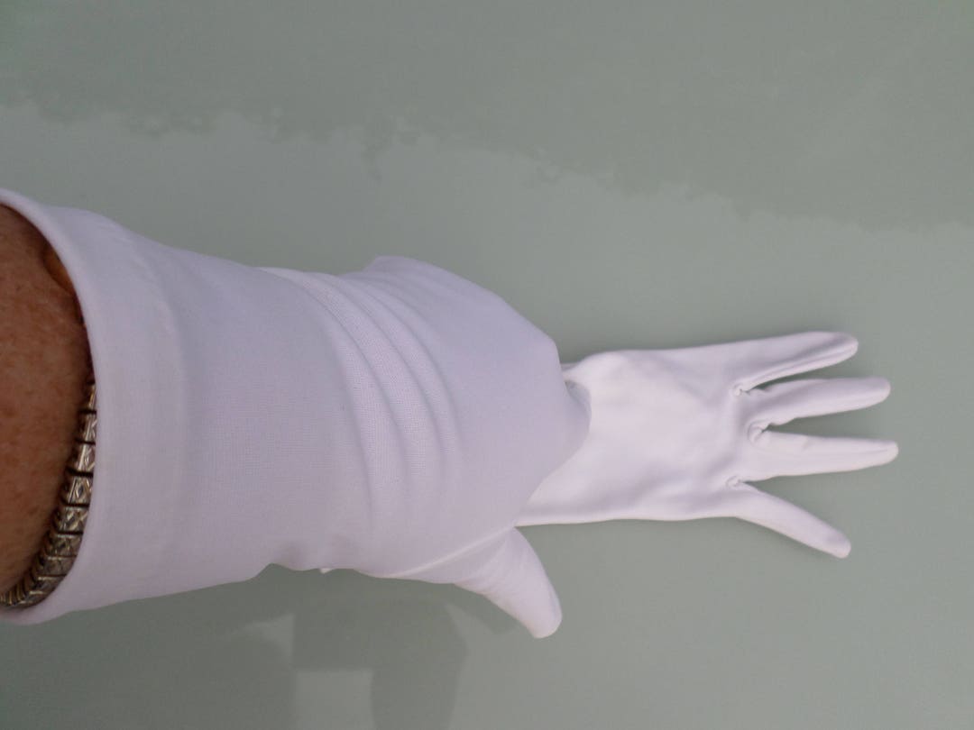White Gloves Size 6 1/2 7 1/2 Mid Rise Gloves Made in Etsy UK