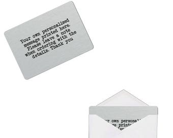 Custom Wallet Card Etsy