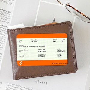 Personalised Train Ticket Metal Wallet Card Gift Purse -  Canada