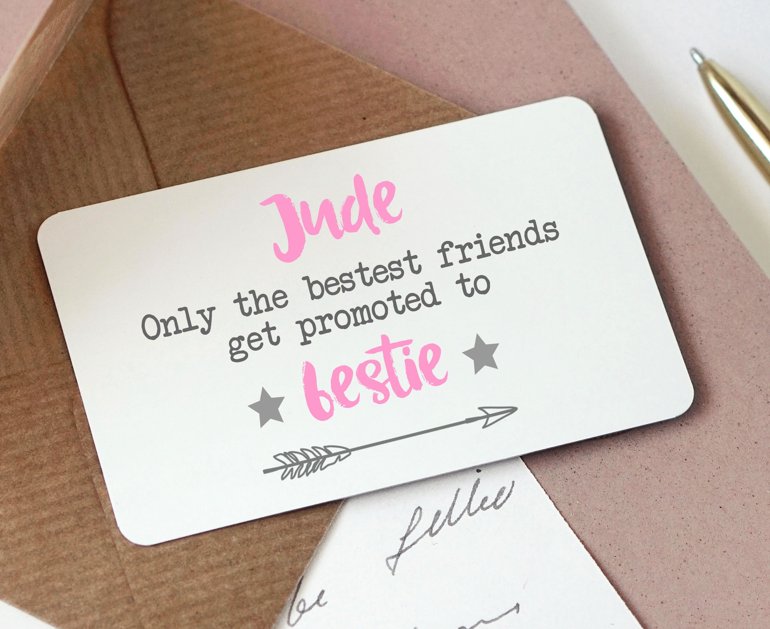 Personalised Only the Bestest Friends Get Promoted to Bestie Sentimental  Wallet Metal Card Best Friend Gift Idea for Birthday Christmas - Etsy