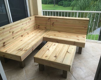 wood patio furniture etsy