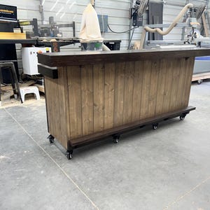 The Buffet Smooth Top 2 level Indoor bar, industrial bar, garage bar, basement bar,  man cave bar, home bar, custom bar, commercial bar