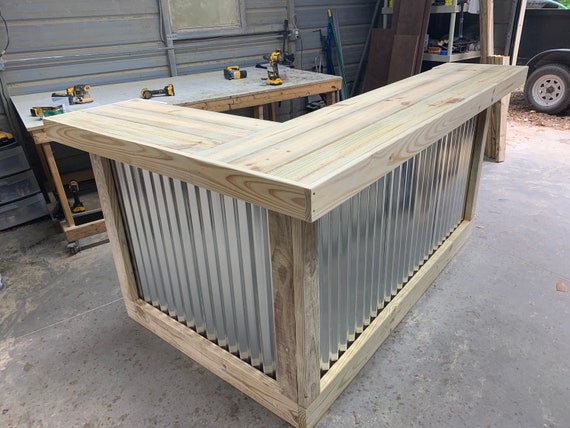 The Metal Kitchen 7 X 4 5 2 Level L Shaped Rustic The Metal Kitchen 7 X 4 5 2 Level L, L Shaped Outdoor Bar