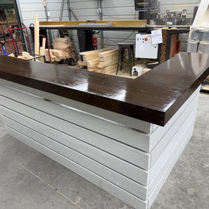 Hello Elyse .75 L Reception Desk - L shape, 2 level