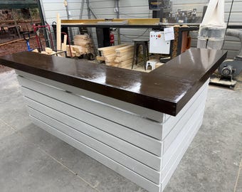 Hello Elyse .75 L Reception Desk - L shape, 2 level