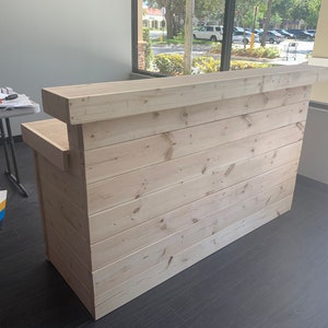 Hello Shabby Unfinished - Rustic barnwood style reception desk